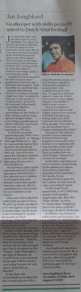 Proper obit for Jan Jongbloed