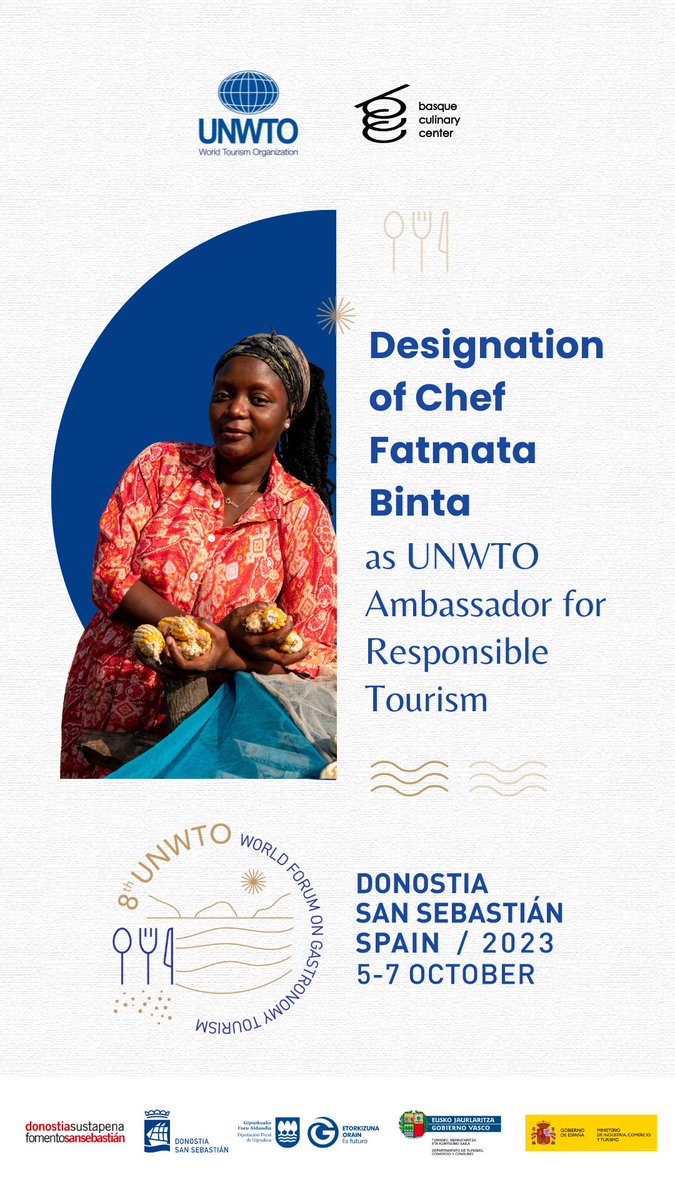 Thrilled & looking forward to speaking at the 8th World Forum on Gastronomy Tourism in Donostia, San Sebastian Spain (5-7 Oct) spotlighting rural development, economic resilience, & cultural heritage preservation #UNWTO #bculinary #WFGT8  #unwto #WFGT2023 #GastronomyTourism