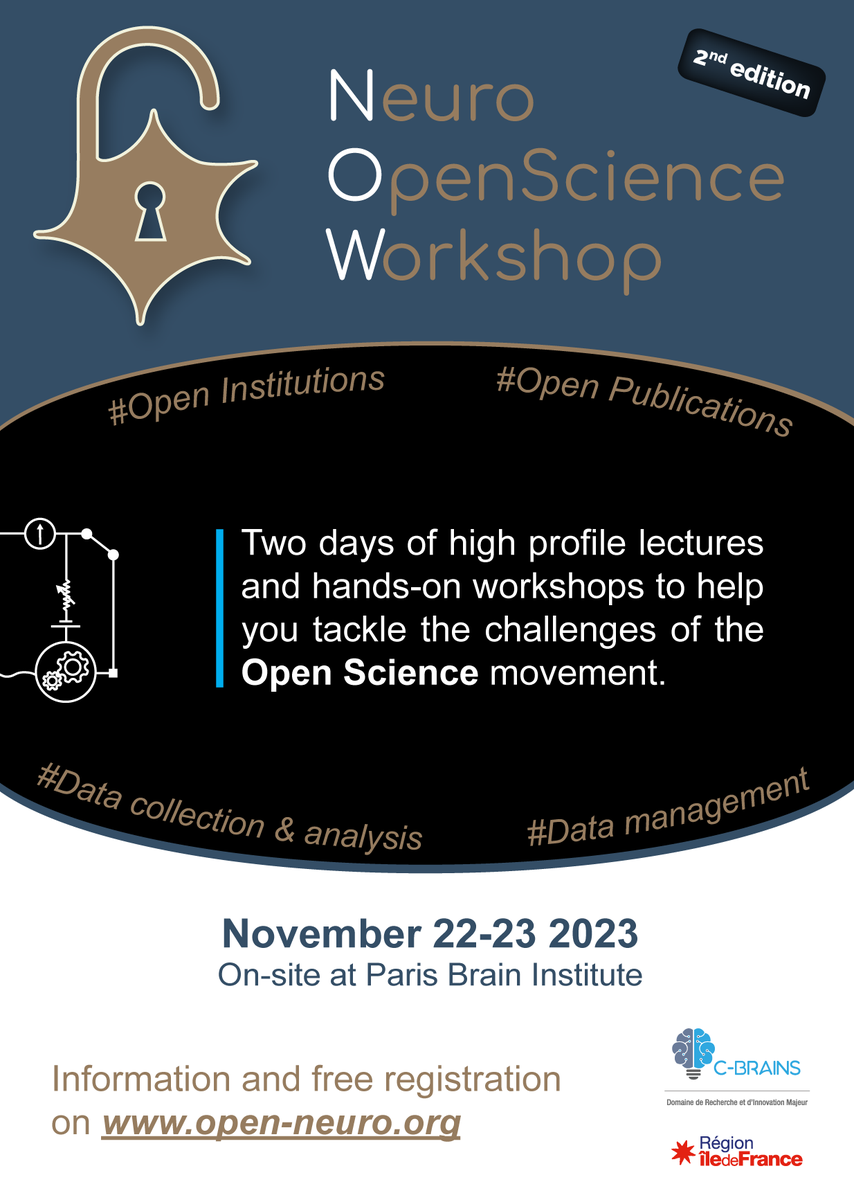 If you want to addend our Neuro OpenScience Workshop (Nov. 22-23) and have choice in choosing your hands-on session, please sign up soon since some almost reached max capacity. 
Free registration here: open-neuro.org