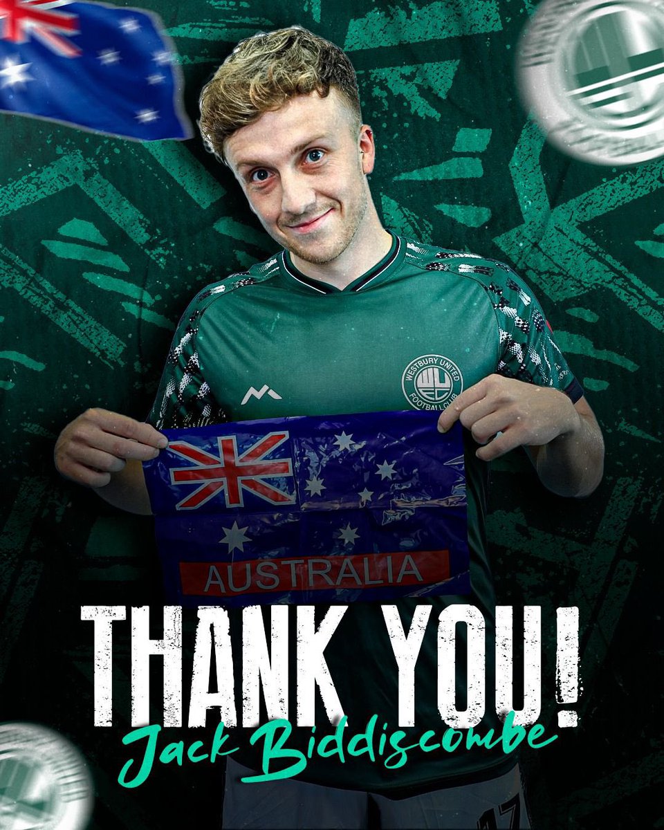 ✈️| 𝗗𝗘𝗣𝗔𝗥𝗧𝗨𝗥𝗘

Everybody connected with 𝗪𝗲𝘀𝘁𝗯𝘂𝗿𝘆 𝗨𝗻𝗶𝘁𝗲𝗱 𝗙𝗼𝗼𝘁𝗯𝗮𝗹𝗹 𝗖𝗹𝘂𝗯 would like to wish <a href="/JBiddy95/">Biddy</a> and his partner 𝗣𝗮𝗴𝗲, all the very best as they start their new life together in Australia. 

𝗕𝗶𝗱𝗱𝘆 has played an instrumental role in