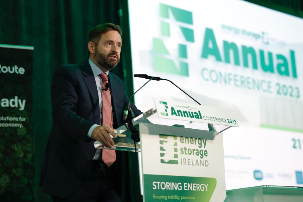 Eoin Cassidy, Partner and Head of the Energy Sector Team at <a href="/MHCLawyers/">Mason Hayes & Curran LLP</a> chairing the discussion on investing in energy storage in Ireland 

#ESIConf23