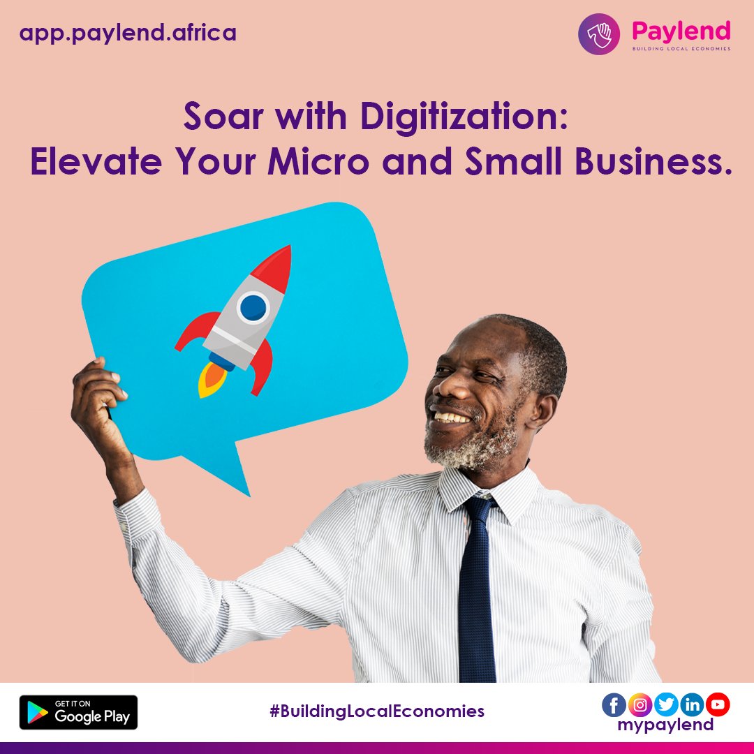 Reach New Heights! Paylend is empowering micro and small businesses to take flight with digitization. From enhanced productivity to unprecedented opportunities, discover how our support helps entrepreneurs soar to success in the digital age!   #mypaylend #BuildingLocalEconomies