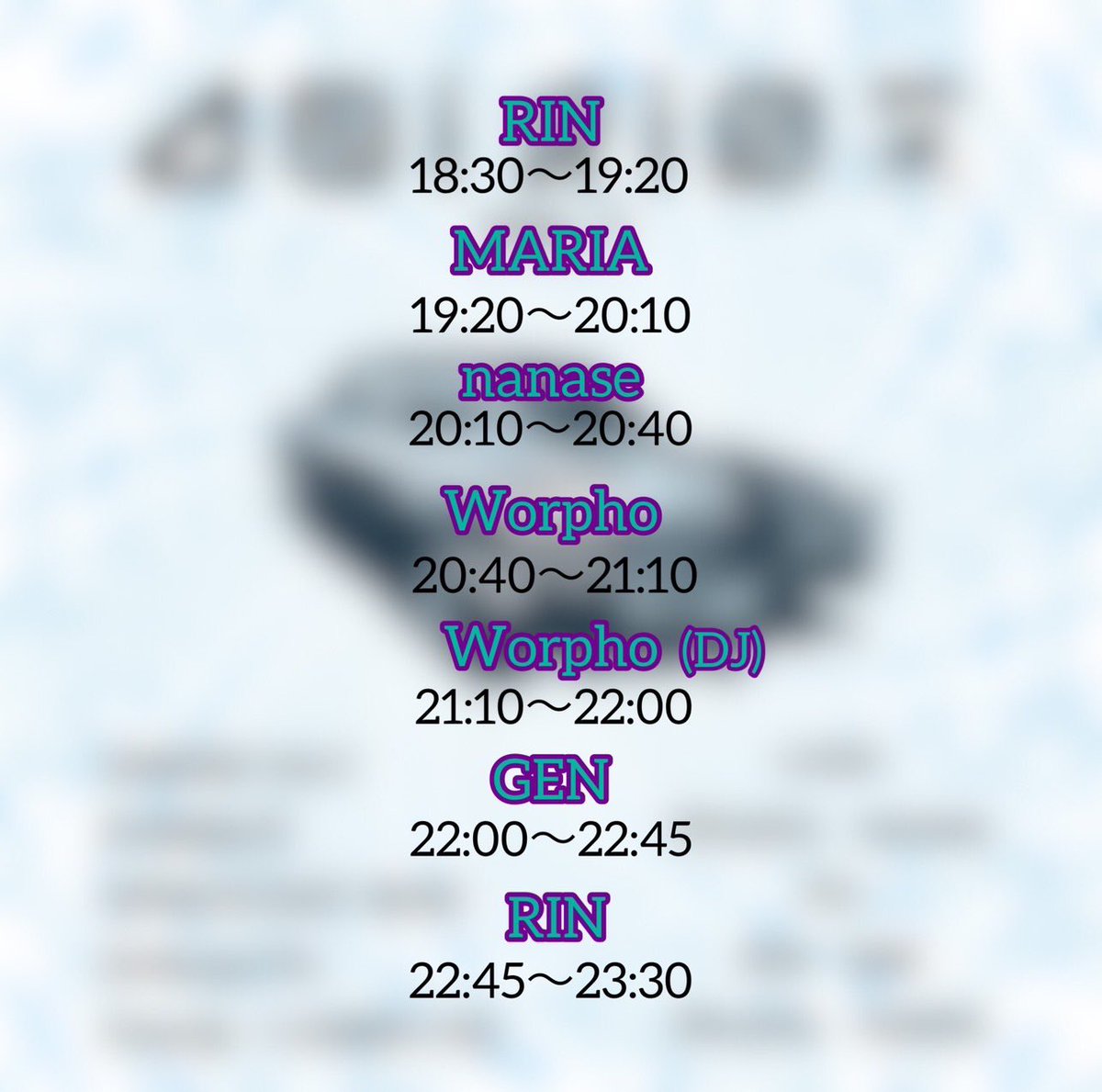 8a8t's tweet photo. 🆕LIVE🆕

『JOiRiDE vo.7』
2023/9/30(Sat) Shibuya FS.
OPEN/START  18:30

- Live -
Worpho
nanase

- DJ -
RIN
GEN
Worpho
MARIA https://t.co/CSz85JF6nm