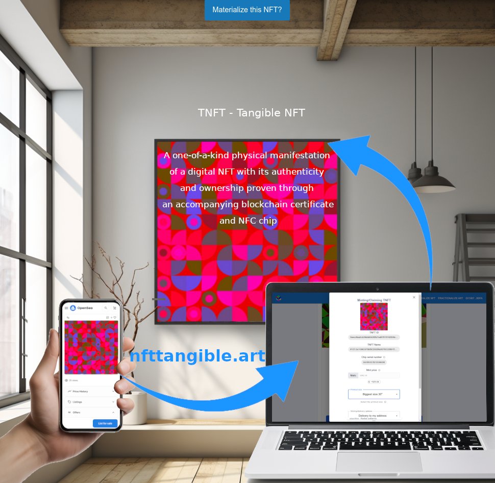 NftTangibleArt's tweet photo. We tangibilize rare #NFTs into physical art at @nfttangibleart. 
Your NFT becomes a custom collectible backed by blockchain certificates and NFC chips. Get the ultimate flex - an exclusive physical version of your prized digital asset!
#NFTart #NFTcollections #generativeart https://t.co/NM1pboZP6I