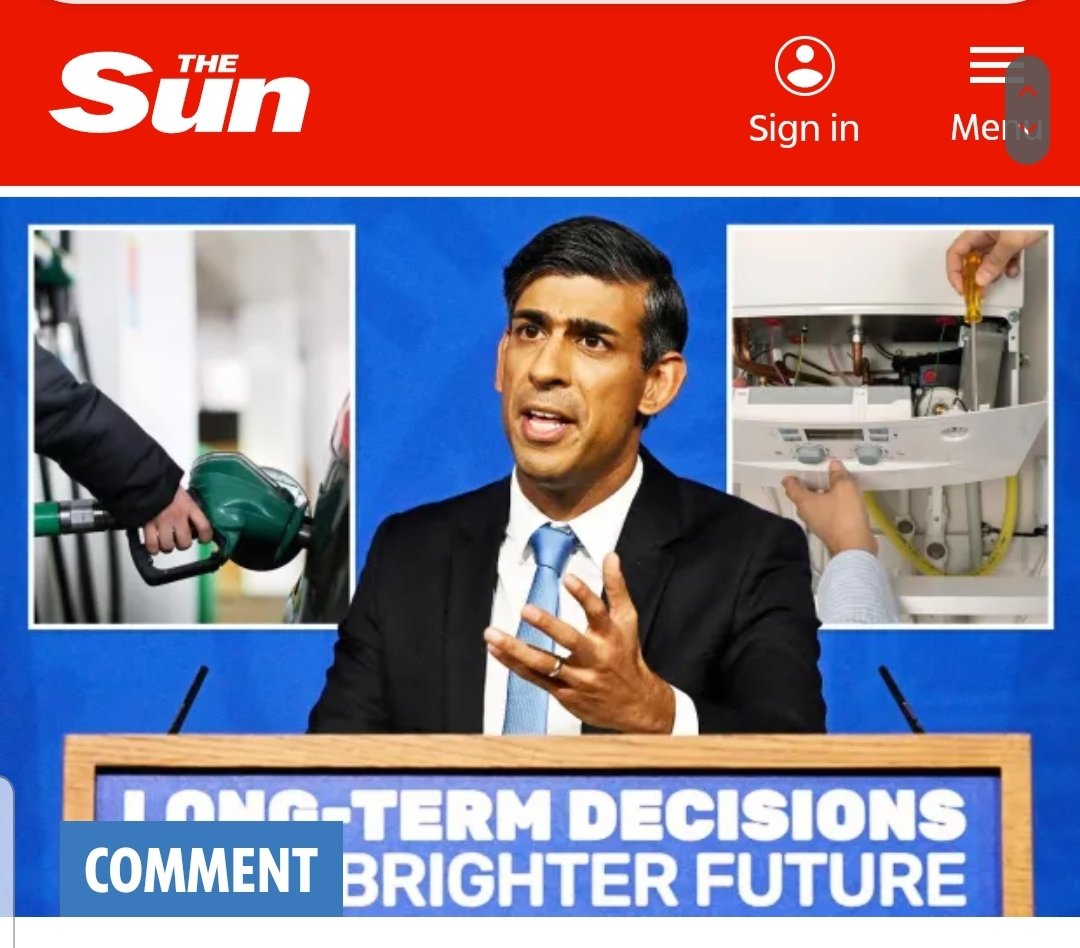 Rupert Murdoch is a committed climate change denier, so it is no surprise to see <a href="/RishiSunak/">Rishi Sunak</a> using The Sun to peddle his lies this morning. 
#RishiOut339 
#ToryLiars 
#ClimateCrisis