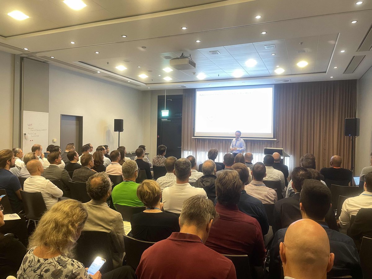 Standing room only for Philipp Grabher <a href="/eCrime_Congress/">e-Crime Congress</a>  #Switzerland in #Zurich describing unrealistic expectations about #CISO and #ISO responsibilities and consequent failures of organisations to pursue a holistic approach to #cybersecurity