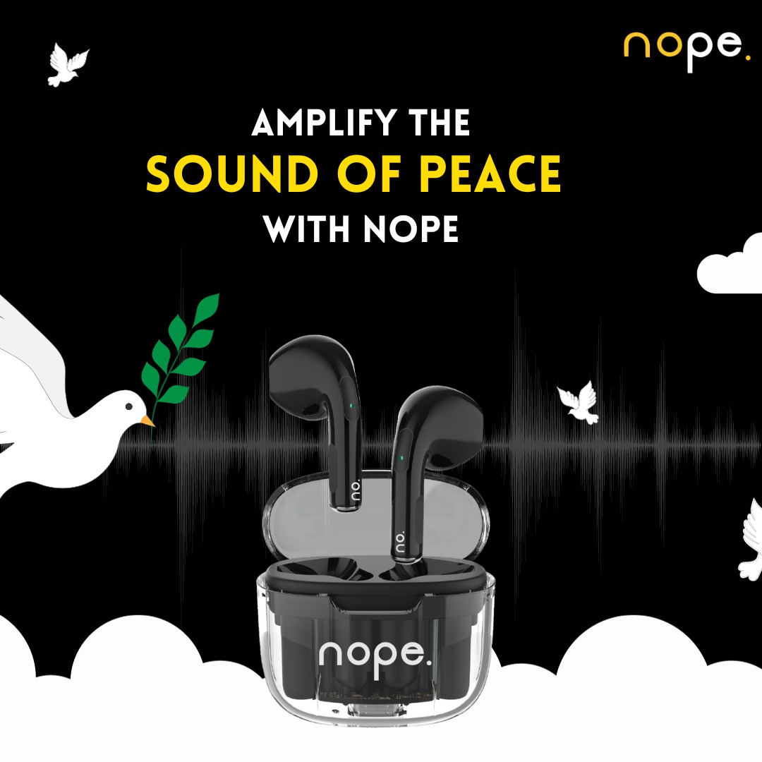 As the world unites for peace, NOPE embraces the gentle harmony between innovation and the natural world. Our audio products are a testament to the power of combining modern technology with the serenity of nature. 

#NOPEForPeace #HarmoniousWorld #SoundOfUnity #PeacefulMelodies