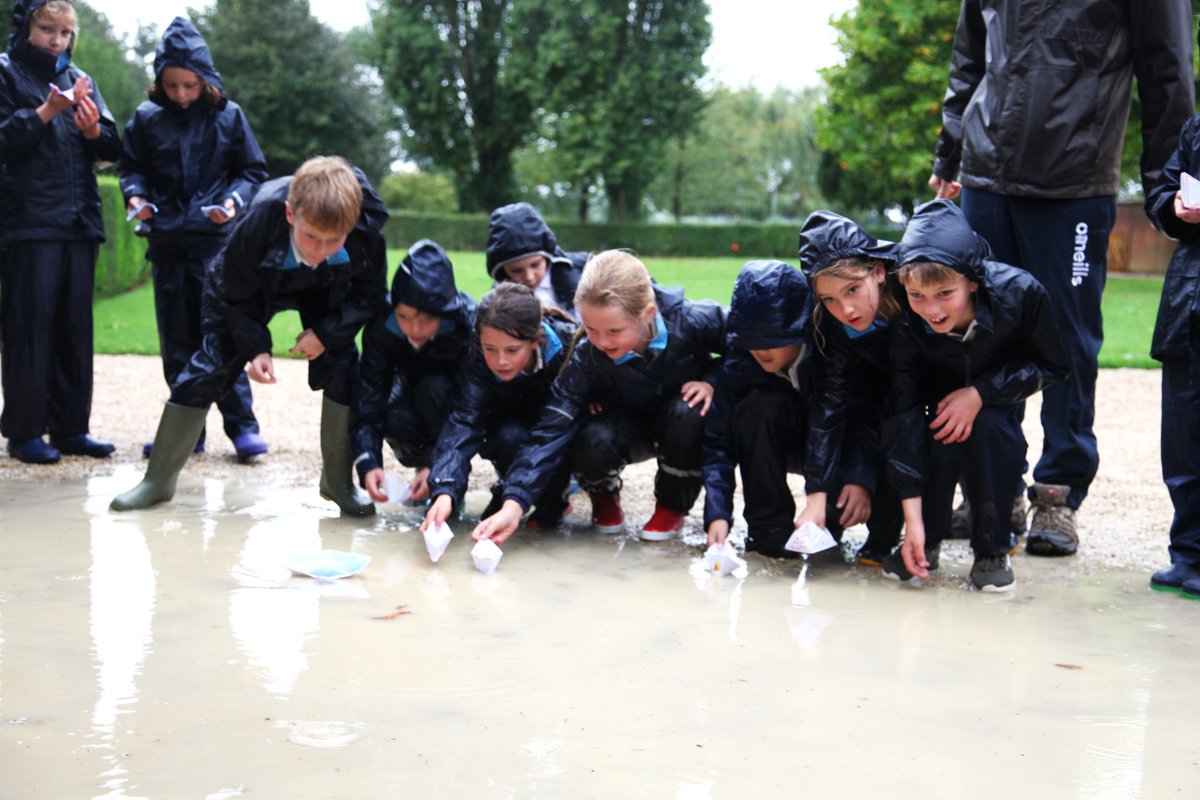 HZG_OutdoorEd's tweet photo. #HazlegroveYear4 enjoyed a very wet Outdoor Ed lesson. We made origami paper boats before braving the rain and racing them on the puddles. #HazlegroveOutdoorEd #AdventureAwaits https://t.co/J38ijX1YTM