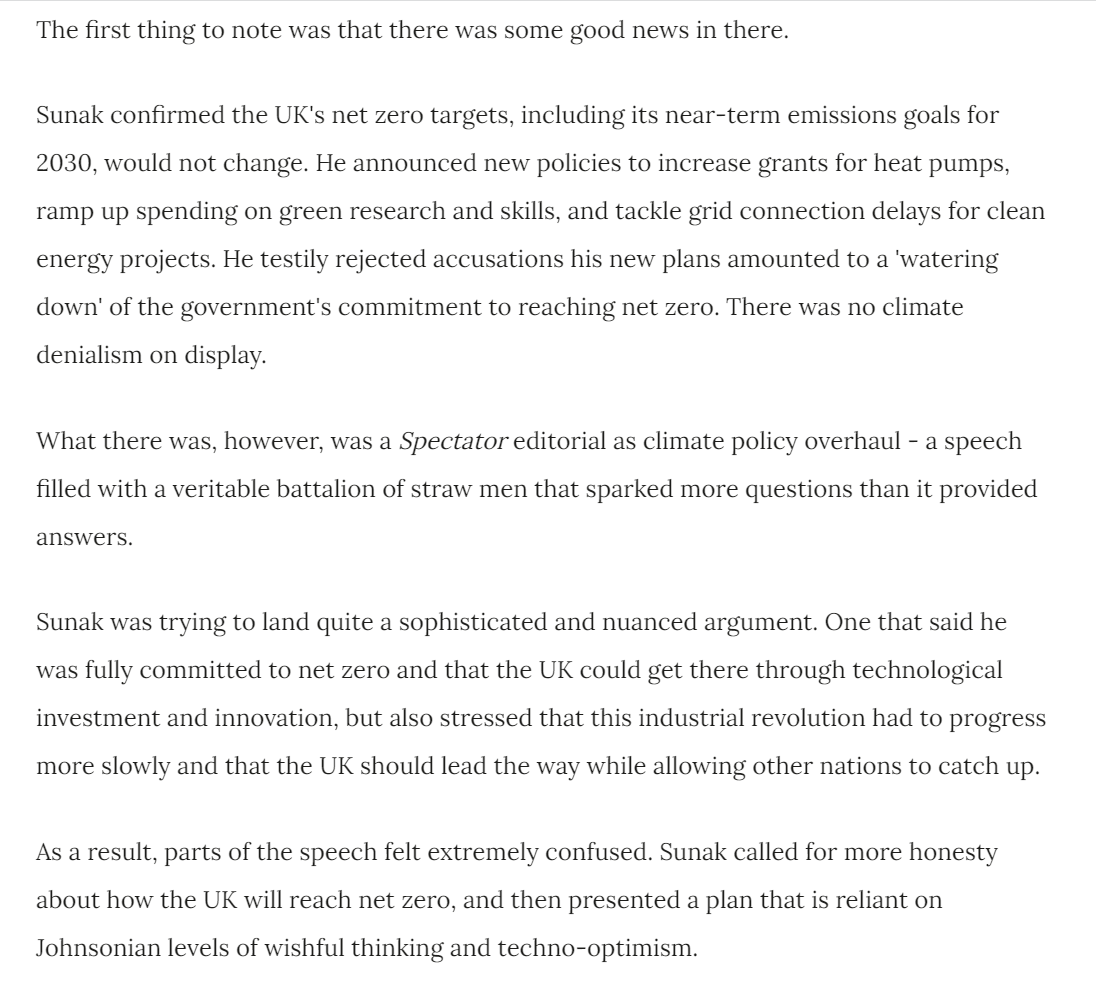 James_BG's tweet photo. Quick take on Rishi Sunak's 'I'll do anything for net zero, but I won't do that' speech. https://t.co/Ok1JEcL0mO https://t.co/Ss2UfoM8ue