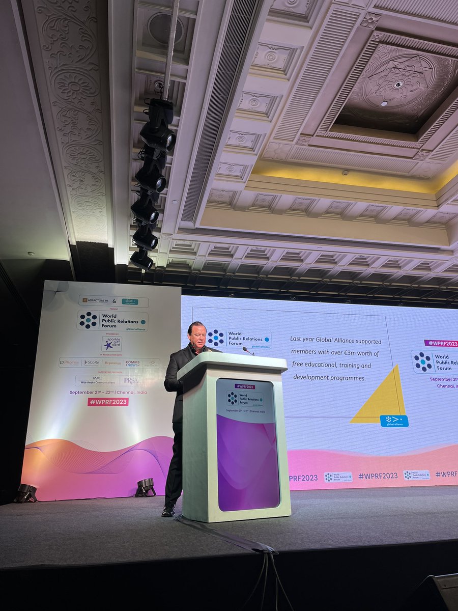 Wprf2023's tweet photo. “When we are truthful and honest
in our dealings, we build up trust
and goodwill that we benefit
from later.” - Justin Green

What a powerful message!

#WPRF2023
#PREvent
#ITCGrandChola
#Chennai https://t.co/zll1UuTFsv