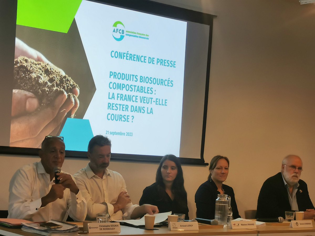 Nous sommes présents à la conférence de presse de l'AFCB, Association Française des Compostables Biosourcés