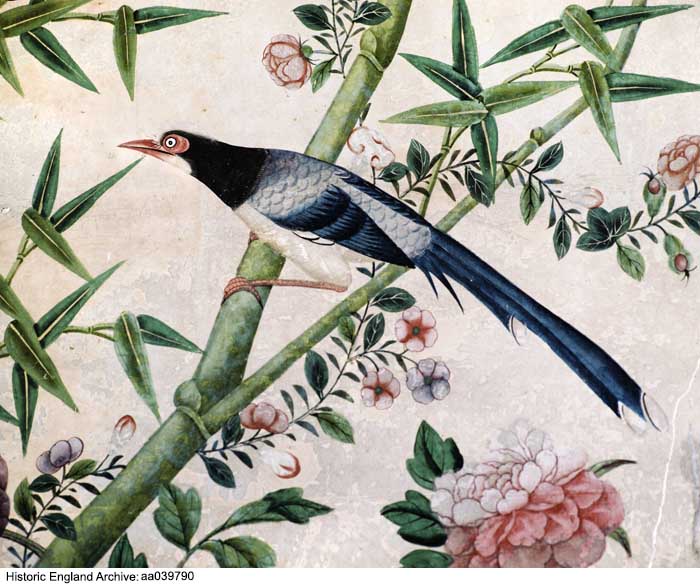 HE_Archive's tweet photo. Photographed #OnThisDay in 1990, a detail of wallpaper in the drawing room at Moreby Hall, #Stillingfleet, North Yorkshire.

You can see more images of Moreby Hall at: https://t.co/XaUDBEy0NJ

#MorebyHall
#Yorkshire
#Chinoiserie https://t.co/kMzbUGaf2W