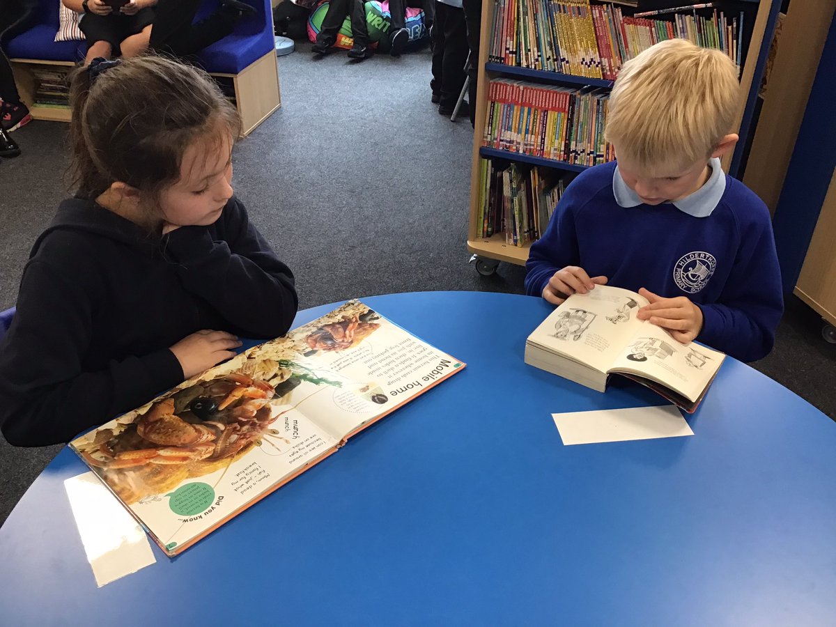 HilderthorpeSch's tweet photo. Year 4 are enjoying reading a wide range of books in the libraryβ¦itβs a hard decision to choose just one each to take back to class. #hildyear4 #hildeng #hildreading https://t.co/uK21eFfXX3