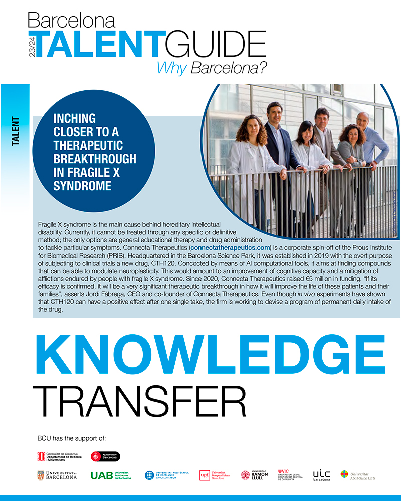 Thanks to the Barcelona Centre Universitari for including Connecta Therapeutics, based at <a href="/PCB_UB/">Parc Científic de Barcelona</a>, in the latest Talent Guide 23/24 to facilitate the arrival of international students in #Barcelona. Amazing!

Download: bcu.cat/wp-content/upl…

#science #biotech #FXS #FragileX
