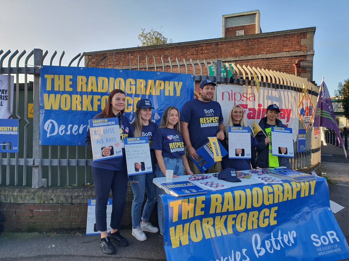 "Our patients and radiography professionals deserve better. Ours is a caring profession and it is clear from the lack of investment that the Government doesn't care about us." Tom Welton, SoR President Elect <a href="/BelfastTrust/">Belfast Trust</a> #RoyalVictoria #respectradiography
