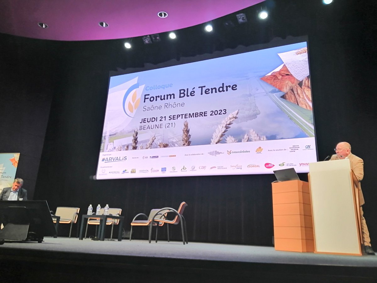 Début du Forum Blé tendre Saône Rhône avec l'introduction de Christian Morel, vice président du conseil régional Bourgogne Franche-Comté #forumbletendre