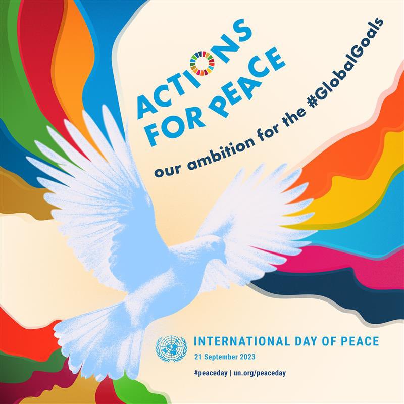 “Do not be afraid to take a chance on peace, to teach peace, to live peace... Peace will be the last word of history.” ― Pope John Paul II
#InternationalPeaceDay #choosepeace #placeforhope
