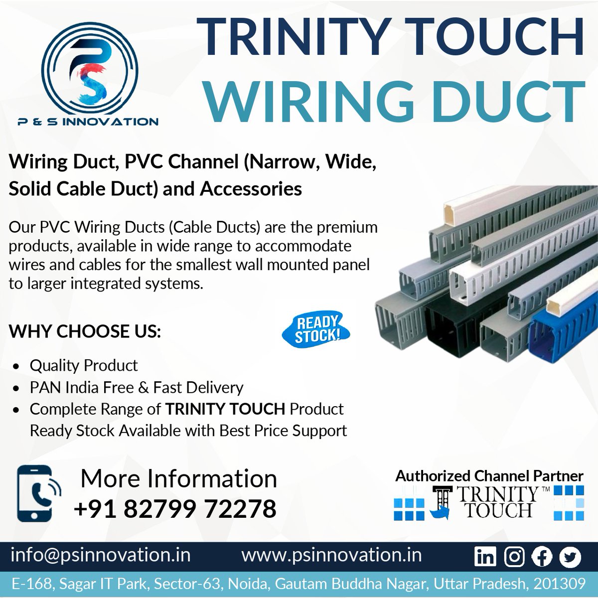 For More Information WhatsApp us on
wa.me/919821440617

#automation #industrialautomation #trinitytouch #ttpl #wiringduct #cableducts #ducts #pvcducts #trinity