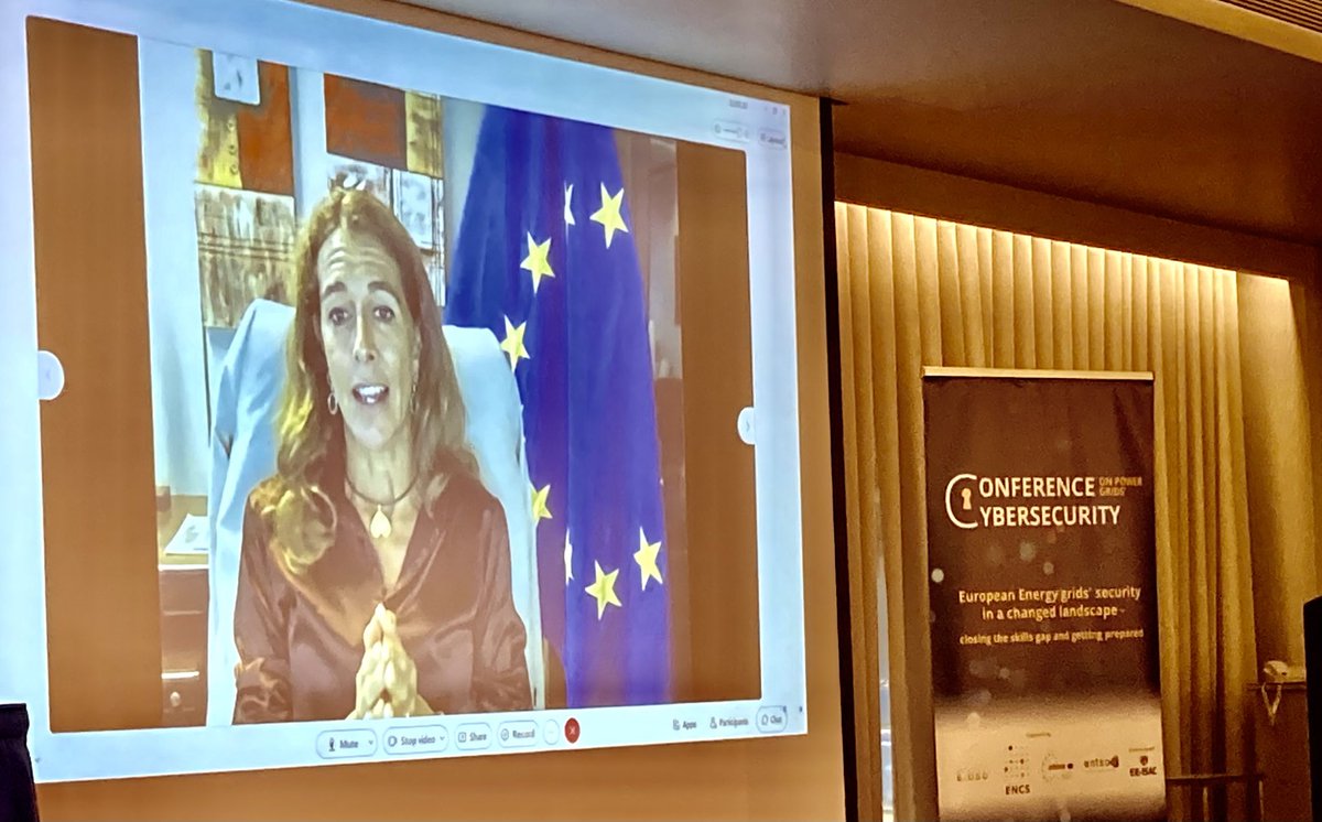 Thanking ⁦<a href="/ThomasSkordas/">Thomas Skordas</a>⁩ at ⁦<a href="/DigitalEU/">Digital EU 🇪🇺</a>⁩ and ⁦<a href="/Pinhopau/">Paula Pinho</a>⁩ ⁦<a href="/Energy4Europe/">Energy4Europe 🇪🇺</a>⁩  for their inspiring opening addresses at #Cybergrids23, at its 6th edition. #Cybersecurity <a href="/EDSO_eu/">E.DSO</a>⁩ ⁦<a href="/ENCS_CyberSec/">ENCS</a>⁩ ⁦<a href="/ENTSO_E/">ENTSO-E</a>⁩  ⁦<a href="/enisa_eu/">ENISA</a>⁩  ⁦<a href="/EE_ISAC/">EE-ISAC</a>⁩