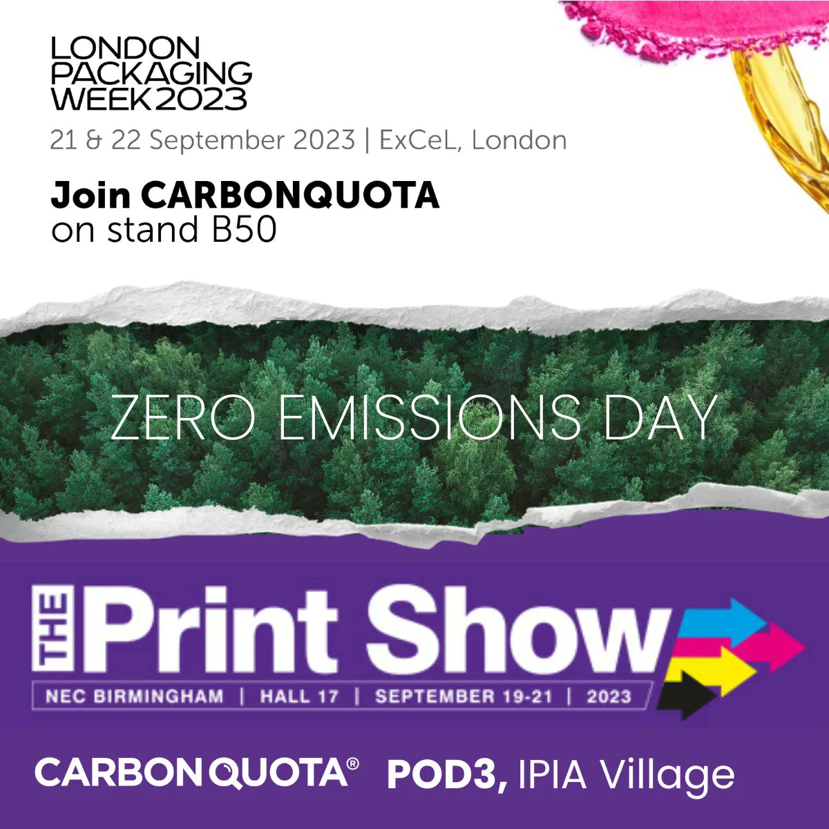 Today is Zero Emissions Day, and what better way to mark the event than hopping on public transport to visit us on stand B50 in the ExCel at London Packaging Week.

Its also our last day at <a href="/theprintshow/">The Print Show</a> at the NEC, Birmingham  - Pod3 in the IPIA village.

#LPW #TPS2023