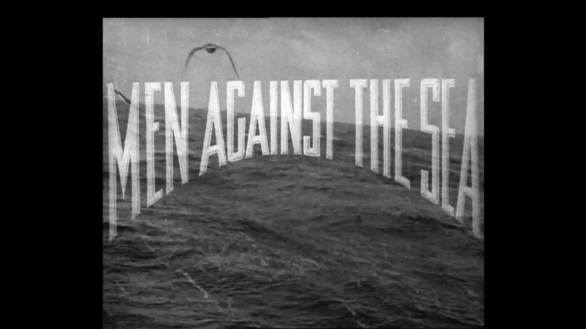 A fascinating short documentary film about a trawler crew fishing in winter. MEN AGAINST THE SEA (1936) 10:50am directed by #VernonSewell