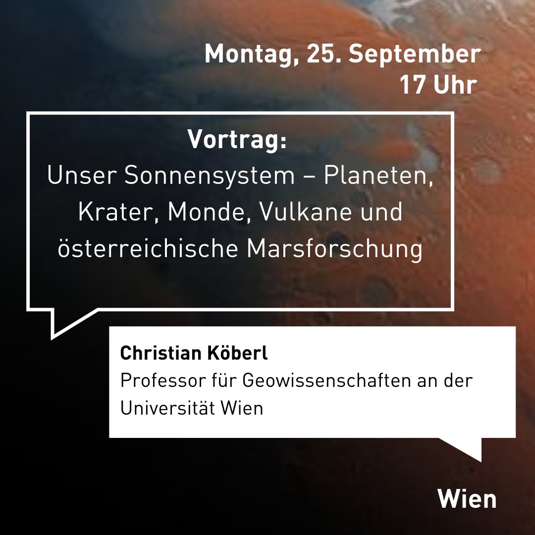 Nicht ganz die Letze, aber auf jeden Fall eine gute Chance für alle Wiener*innen, einen Blick in unsere Ausstellung zu werfen und mehr über die Marsforschung zu erfahren. Mehr Infos: ms-wissenschaft.de/de/veranstaltu…