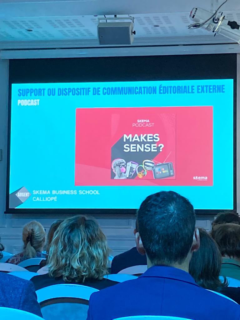 [ACTUALITÉ] #SKEMA est ravie de recevoir le prix Argent dans la catégorie podcast 🎙 pour la sortie de "Makes Sense?" à l'occasion du "Grand Prix Stratégies de la communication", organisé par <a href="/Strategies/">Strategies</a> 
Découvrir « Makes Sense? »: fcld.ly/jhqj6ig  #WeAreSKEMA #gpstrat