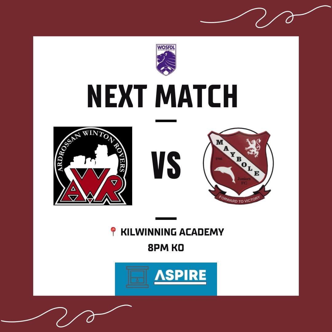 ➡️ 𝙉𝙀𝙓𝙏 𝙐𝙋 ➡️

League action this week as we play <a href="/WintonU20/">Ardrossan Winton Rovers U-20 Development Team</a> at Kilwinning Academy on Friday night.
