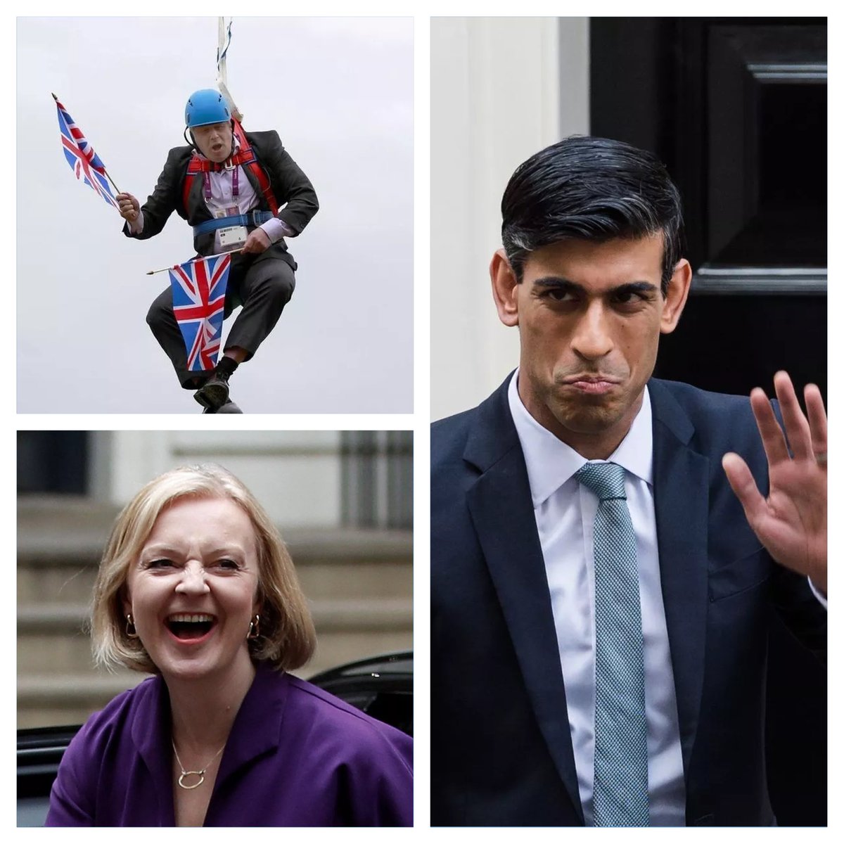 A triptych of @Conservatives failure. A triptych of people that have ruined and trashed the UK name and reputation. #GeneralElectionNow #ToriesMustGo #SunakIsALiar #ToryGaslighting