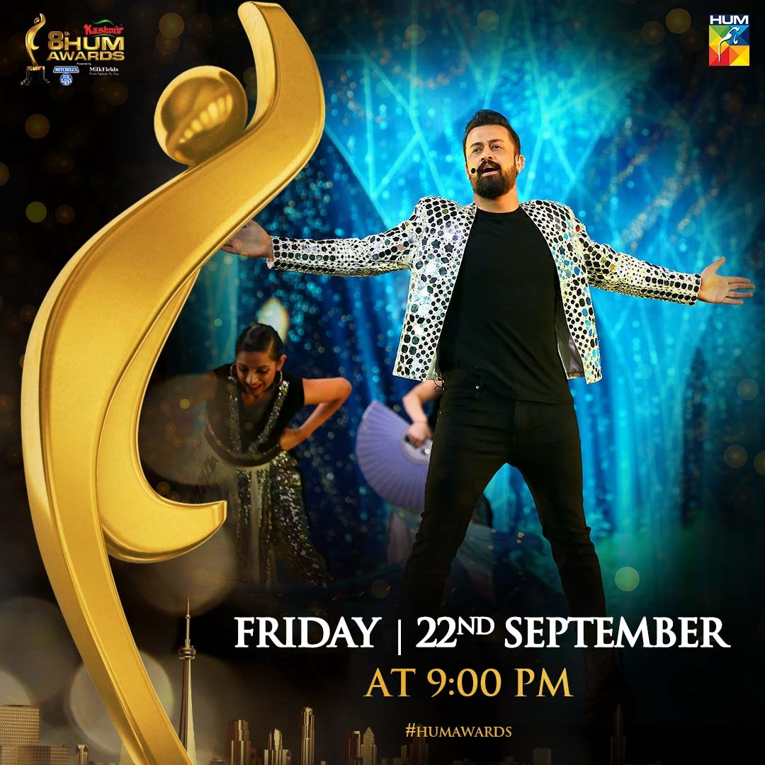Humtvnetwork's tweet photo. Get Ready To Witness The Entertainment Event Of The Year!
Watch The Kashmir 8th HUM Awards On Friday 22nd September, Exclusively Only On HUM TV.

#HUMTV #HUMTVDramas #HumAwards https://t.co/podaHsNkvr