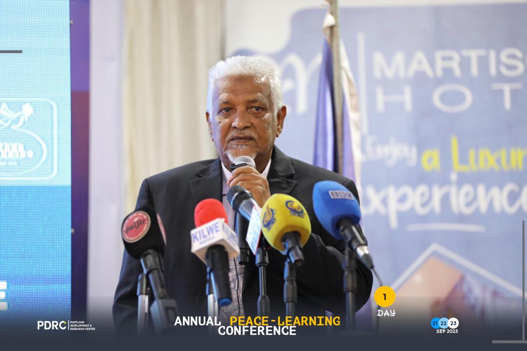 SomaliaPdrc's tweet photo. The Vice President Ahmed Elmi Karaash officially opened the #APC2023 . His remarks covered the current security issues in the region and more specifically the current affairs of peace in Puntland. https://t.co/x5FACfOncF