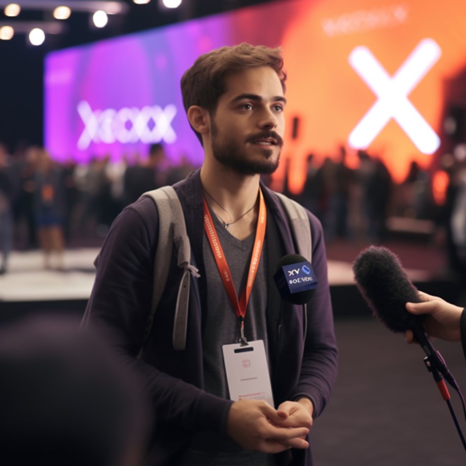 Crypto_Jonesoff's tweet photo. I was walking through @xDay2023 &amp; came face to face with a reporter. He asked me if I'd like to give him my thoughts on the conference!

Discover our talks about some of the networking capabilities of @MultiversX .

@pulsarmoney send 0.25 EGLD to 99 retweets

#HypergrowthX #xDay https://t.co/AQumnQ9dxK