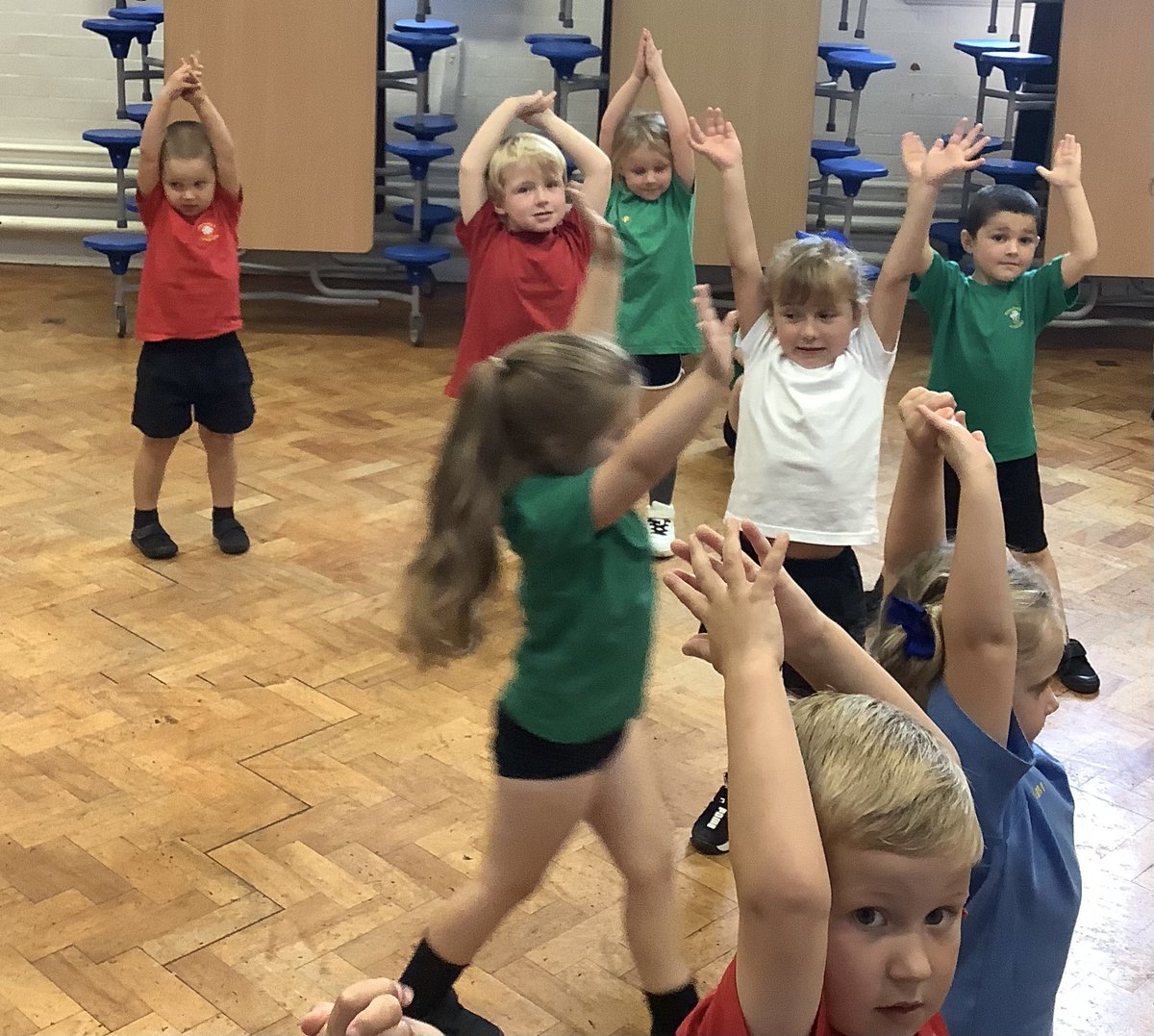 RecHiStPrimary's tweet image. Lots of fun in our first PE lesson yesterday, playing ‘Down the Rabbit Hole’ with a focus on spatial awareness.