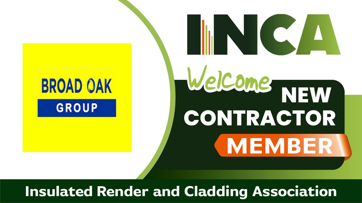 We are excited to welcome new Contractor member Broad Oak Properties who are a family-run local business based in Stoke on Trent. To find our more, please visit their website 💠 broadoakproperties.co.uk #inca #incaewi #externalwallinsulation #specialist #installer #membership