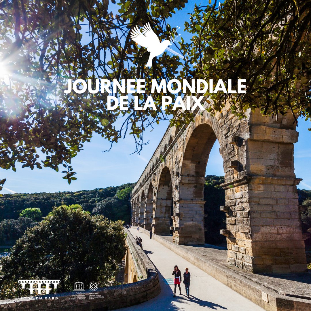 #JournéeMondialeDeLaPaix 🕊
À l'occasion de cette journée internationale de la Paix, 🕊️ nous avons souhaité mettre en avant une citation de l' UNESCO : « Consolider la paix, c'est encourager une culture de la paix». 🌿

#PontDuGard #PeaceDay #Unesco