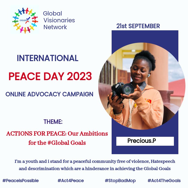 pezongho1's tweet photo. I'm a youth and i stand for a peaceful community free of violence, Hatespeech and
descrimination which are a hinderance in achieving the Global Goals
@VisionariesNetwork 
@DefyHateNw
@XHUMAAFRICA 
@UnitedNations 
@CanadaInCameroon 

#Act4TheGoals 
#peaceispossible 
#GlobalGoals https://t.co/Q27nYkxGBr