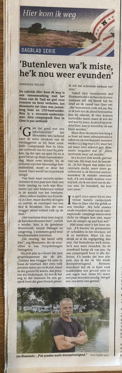 Hier kom ik weg. #Lhee #Dwingel #Drenthe <a href="/HuusvandeTaol/">Huus van de Taol</a> <a href="/dvhn_nl/">Dagblad van het Noorden</a>