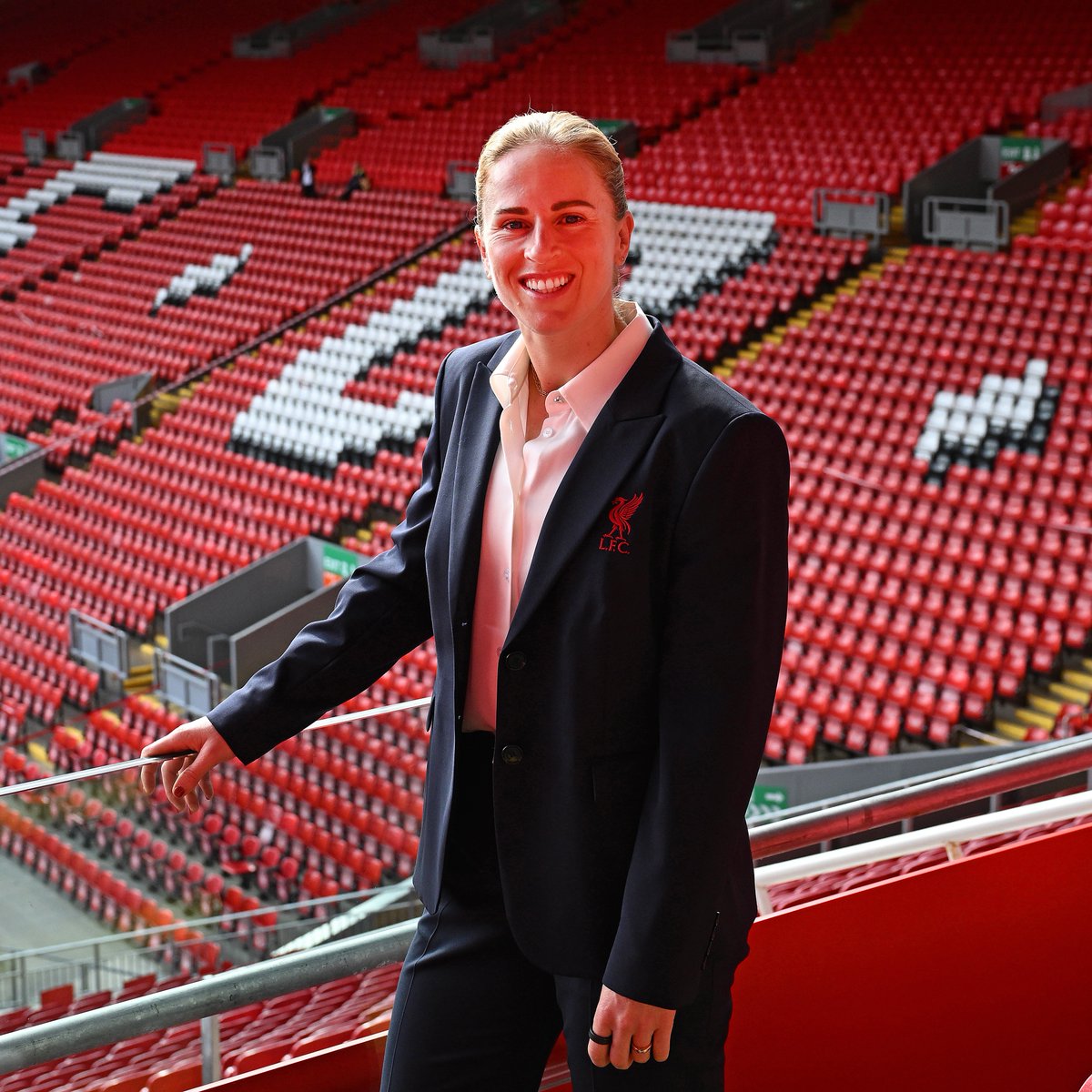 LiverpoolFCW's tweet photo. Calling time on a stellar playing career, but continuing her association with us 😁