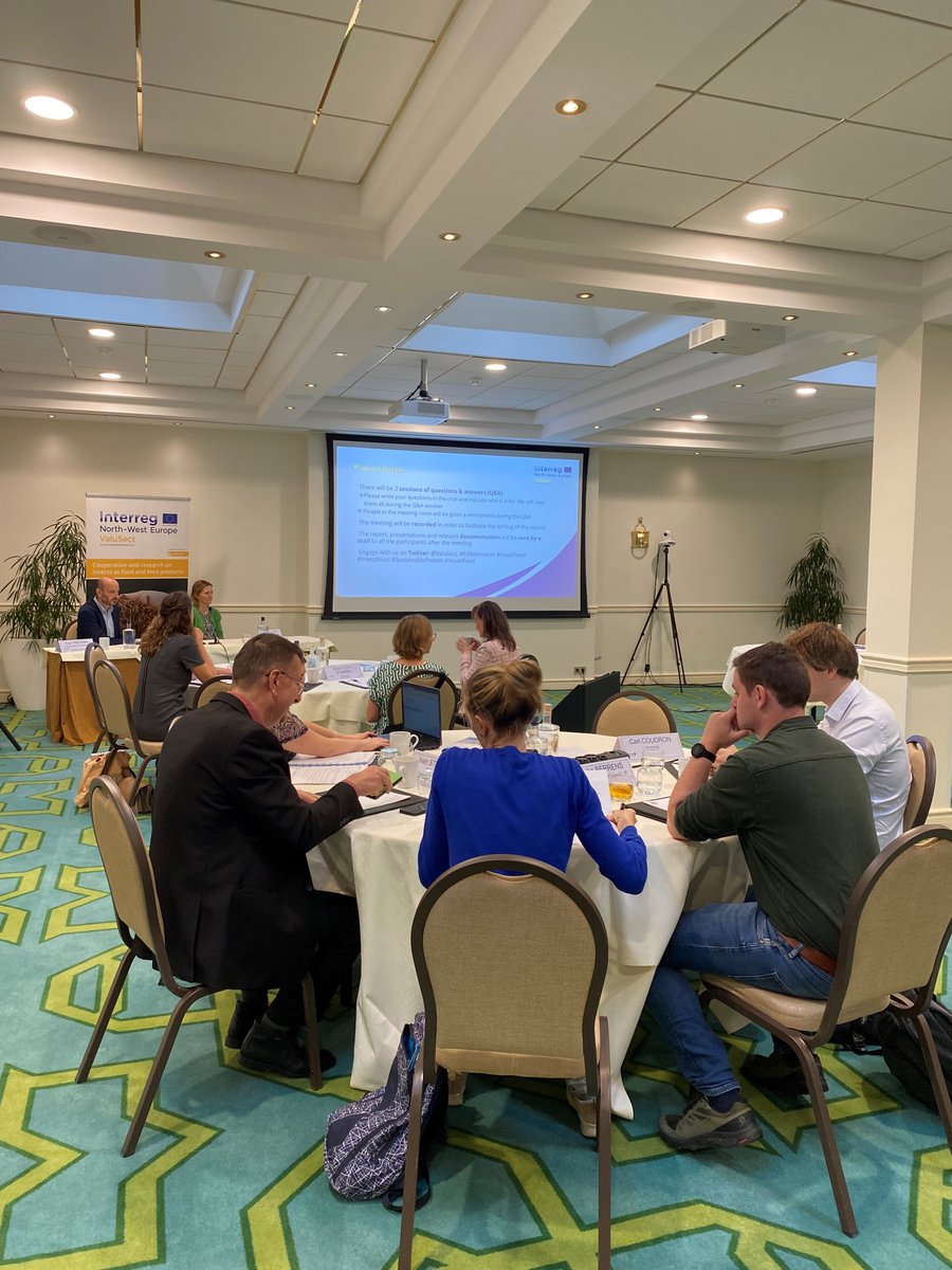 Our final conference started!👏
Experts will address #ValuSect outcomes, such as improved insect production/processing &amp; the accelerator platform🦗
They will also discuss challenges for novel food companies and consumer attraction strategies🍽️#EdibleInsects #NovelFood #InsectFeed