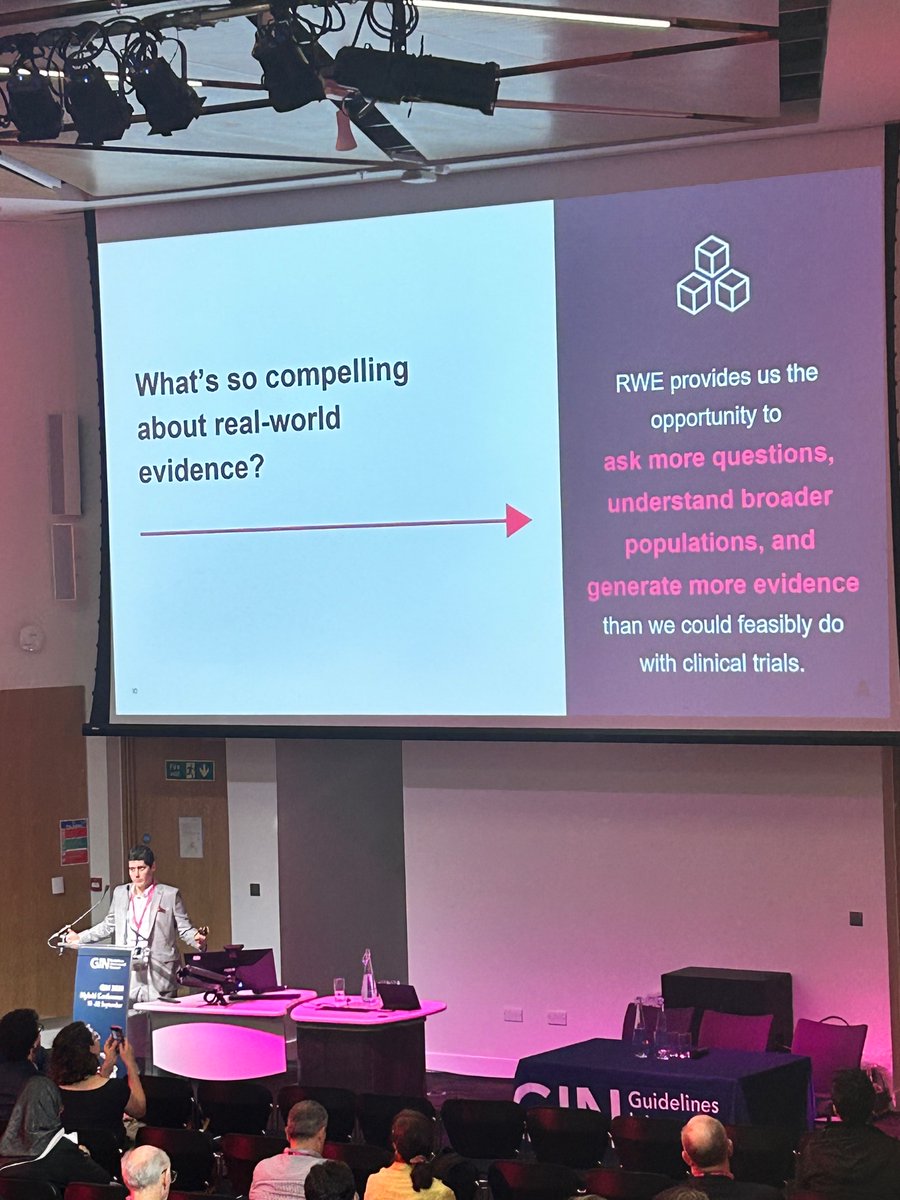 Real world evidence provides opportunities to ask more questions, understand broader populations, and generate more evidence.
<a href="/gin_member/">GIN Member</a> 
#AshleyJaksa
#GIN2023Glasgow