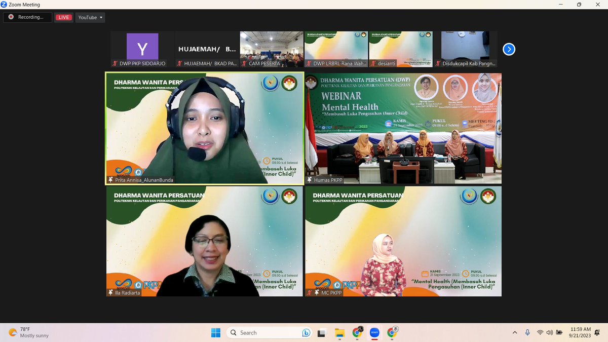 pkp_pangandaran's tweet image. Matei mengenai &quot; Membasuh Luka Pengasuhan (Inner Child)&quot; disampaikan oleh Ibu Prita Annisa Utami, S.S, CH, CHt pada acara webinar &quot; Mental Health&quot; yg diadakan oleh DWP PKPP, Kamis (21/9) @bppsdm_kp #kkp #dwp #pkpp #pangandaran