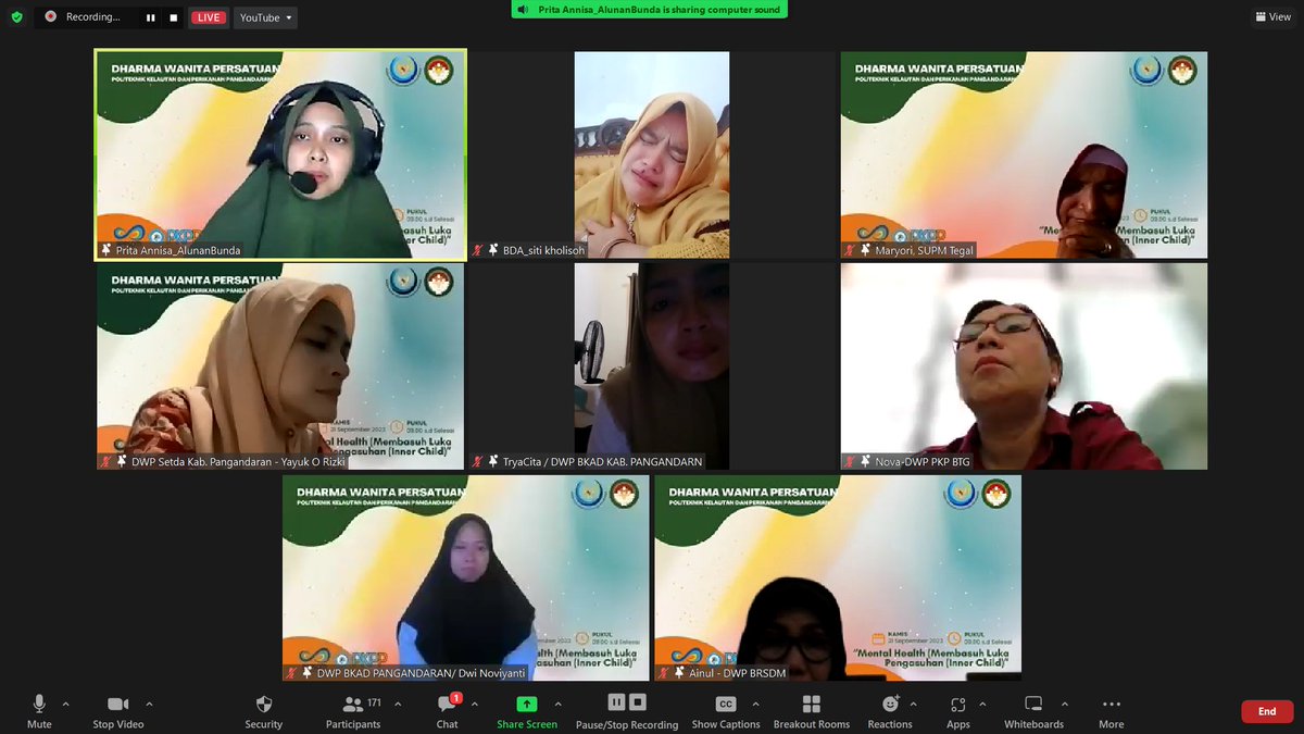 pkp_pangandaran's tweet image. Matei mengenai &quot; Membasuh Luka Pengasuhan (Inner Child)&quot; disampaikan oleh Ibu Prita Annisa Utami, S.S, CH, CHt pada acara webinar &quot; Mental Health&quot; yg diadakan oleh DWP PKPP, Kamis (21/9) @bppsdm_kp #kkp #dwp #pkpp #pangandaran