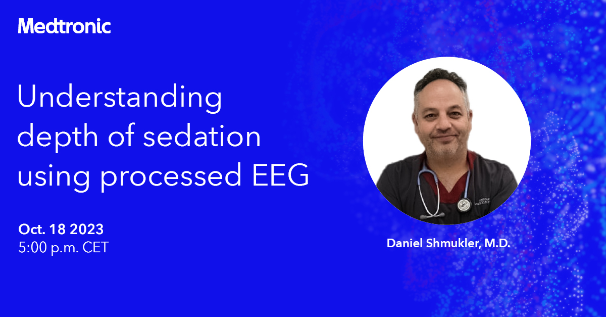 🧠 Join us for an insightful webinar on "Understanding Depth of Sedation using Processed EEG", featuring renowned speaker M.D. Daniel Shmukler. Explore EEG physiology, interpretation, and its benefits. 

Don't miss this opportunity register here 👉 bit.ly/3t8qWVn