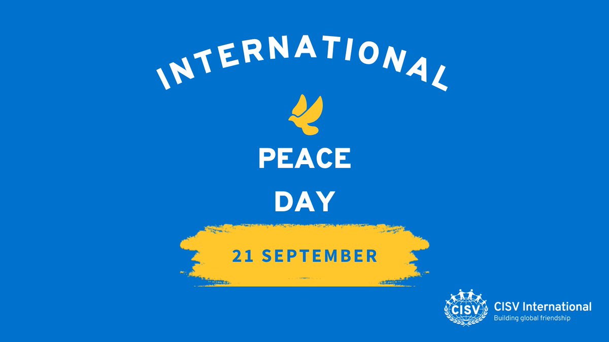 🕊️🌍Happy International Peace Day from CISV International! Let's unite for a more peaceful world. Together, we can make a difference. 🤝💙 #CISVPeaceDay #PeaceDay #GlobalUnity