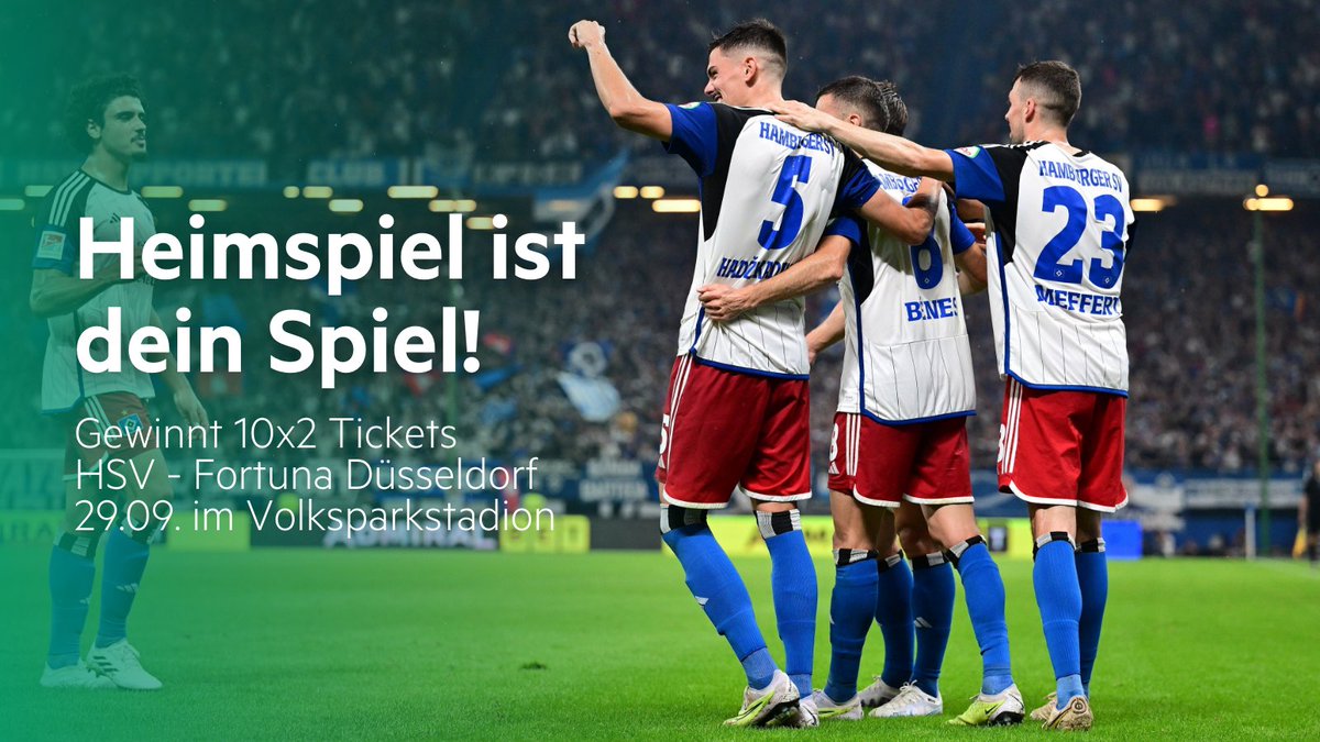 HanseMerkur Sports (@hansemerkurspo) on Twitter photo Freitagabend. Flutlicht. Ihr auf den Rängen.
Eure Chance auf 10x2 Tickets für <a href="/HSV/">Hamburger SV</a> - <a href="/f95/">Fortuna Düsseldorf</a> 🎫 gibt's hier:
🔵Sei Follower von @HanseMerkurSports
🔵Retweete diesen Post
Die Gewinnerbekanntgabe ist am 25.09. 🤞
TNB: fcld.ly/j988kio
#HanseMerkur #nurderHSV Freitagabend. Flutlicht. Ihr auf den Rängen.
Eure Chance auf 10x2 Tickets für <a href="/HSV/">Hamburger SV</a> - <a href="/f95/">Fortuna Düsseldorf</a> 🎫 gibt's hier:
🔵Sei Follower von @HanseMerkurSports
🔵Retweete diesen Post
Die Gewinnerbekanntgabe ist am 25.09. 🤞
TNB: fcld.ly/j988kio
#HanseMerkur #nurderHSV