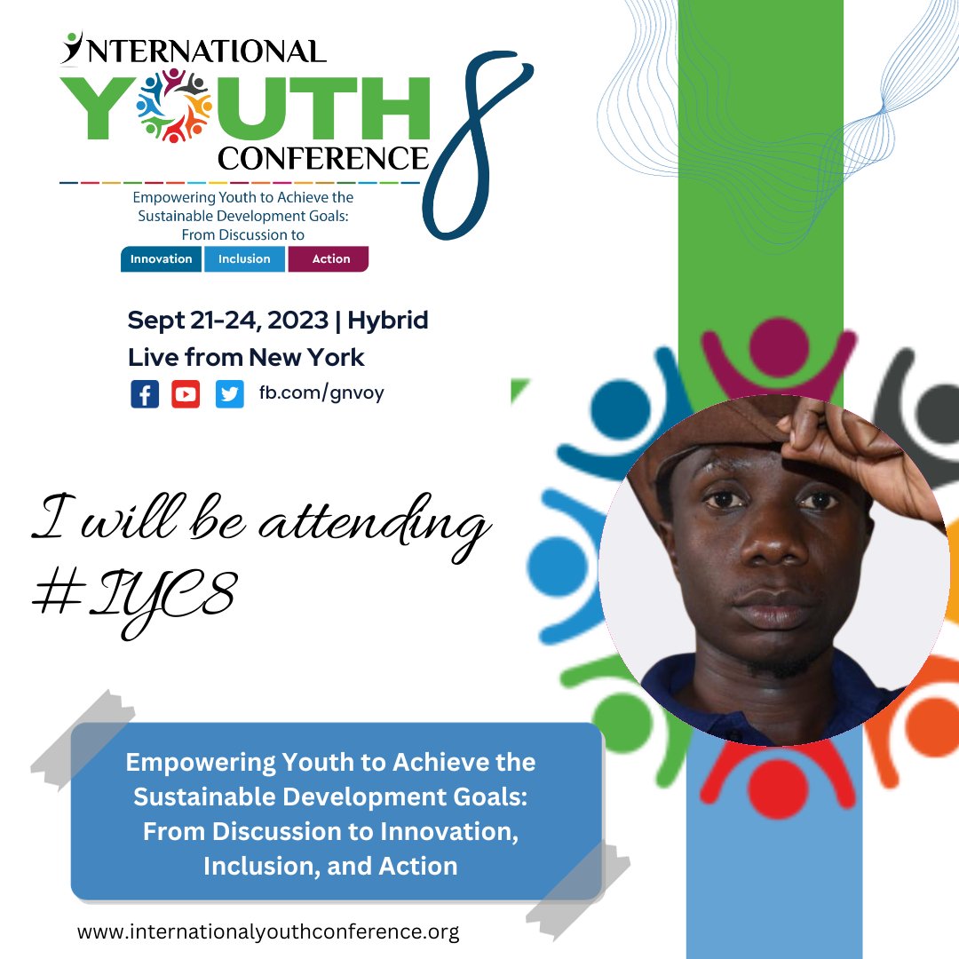 MrLukwago's tweet photo. Hi, I’m Lukwago Nicholas, from Uganda I’m going to attend edition 8th of the International Youth Conference Virtually/In-Person which will take place from 21-24 Sept 2023 in New York, USA in Hybrid Mode. Join Us!

Register here:
https://t.co/QnVGWUaaav https://t.co/z6Q9R02uqA