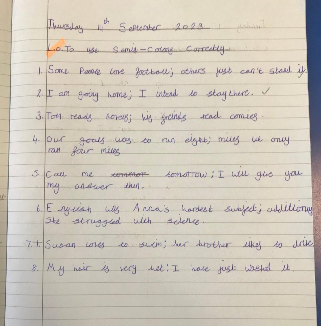 Amazing start to the year from Year 6 setting an example to the rest of the school. Wonderful presentation in their books!