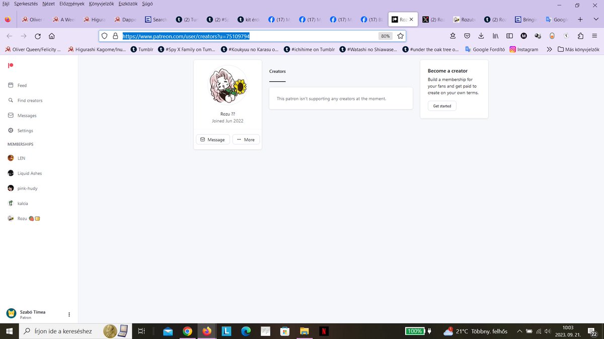 TimeaSzabo83's tweet photo. @Rozuberry Sorry for the disturbance, but something happened on Patreon's side? Because I only see that. Admirer of your work, (your support) In my settings (Membership tab) shows that: This creator is not currently active. I hope all is well with you. Have a nice day. https://t.co/PbprnvuENq