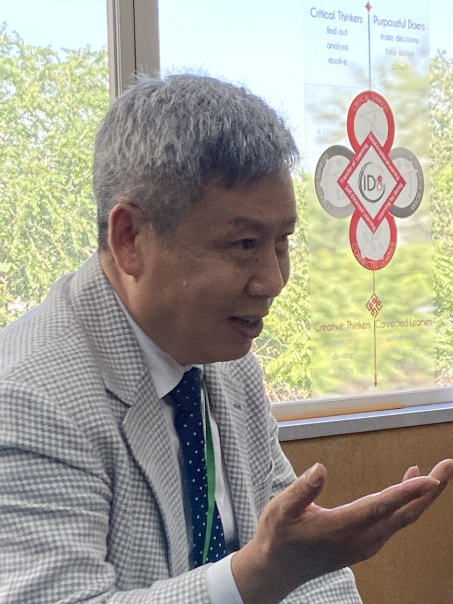 BCISonline's tweet photo. BCIS IDEATE students exploring the merits of personalization with @YongZhaoEd

#BCISpirit #BCISonline #BCISpersonalization https://t.co/IlhHsn51m9
