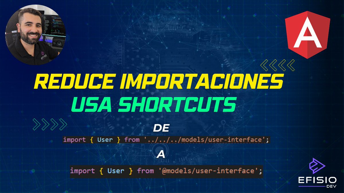 efisiodev's tweet photo. Reduce la longitud de las importaciones en tus proyectos. Gracias a crear shortcuts en la configuración de #tsconfig podemos reducir las importaciones 💯
Video completo:
https://t.co/caVDwONizd
#shortcuts #imports #angular #atajos https://t.co/xEjrQTIQuQ